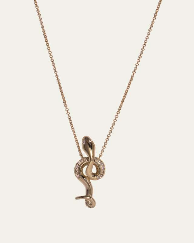 Awakened Energy Diamond Snake Necklace
